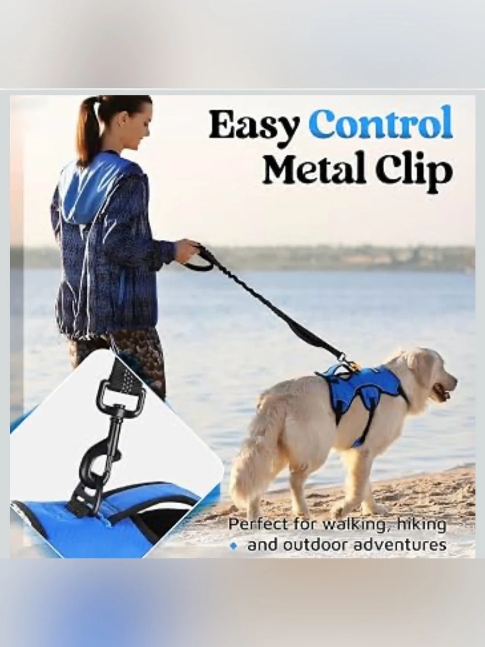 Rabbitgoo Escape Proof Dog Harness, Soft Padded Full Body Pet Harness 2380/dc-1